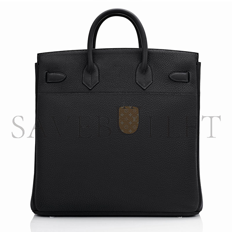 HERMÈS HAC BIRKIN 40 BLACK TOGO PALLADIUM BAG (40*38*24cm)